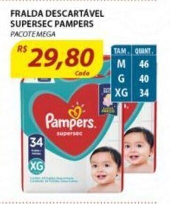 Assaí Atacadista Fralda Descartavel Supersec Pampers oferta