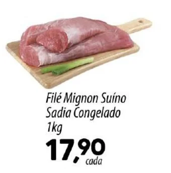 Asun Filé Mignon Suíno Sadia Congelado 1kg oferta