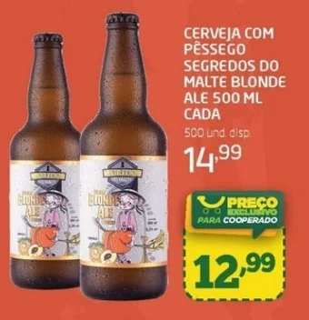 Cooper CERVEJA COM PÊSSEGO SEGREDOS DO MALTE BLONDE ALE 500 ML CADA oferta