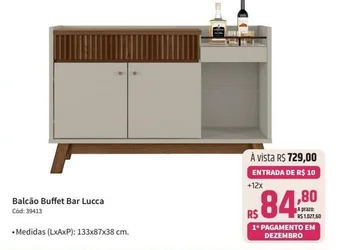 Deltasul Balcão Buffet Bar Lucca oferta