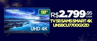 DB Supermercados TV 58 SAMS SMART 4K UN58CU7700GXZD oferta