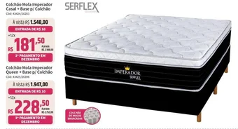 Deltasul Colchão Mola Imperador Casal + Base p/ Colchão Cód: 43424/26283 oferta