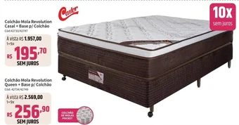 Deltasul Colchão Mola Revolution Casal + Base p/ Colchão Cód:42733/42747 oferta