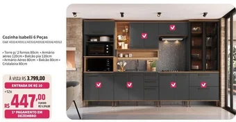 Deltasul Cozinha Isabelli 6 Peças oferta