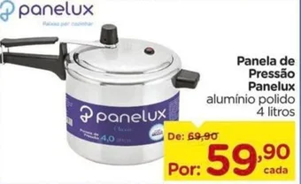 Carrefour Panela de Pressão Panelux alumínio polido 4 litros oferta