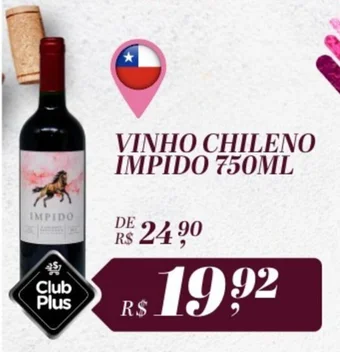 VINHO CHILENO IMPIDO 750ML