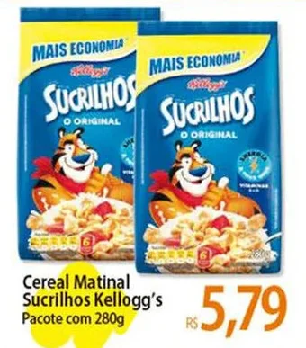 Atacadão Cereal Matinal Sucrilhos Kellogg's Pacote com 280g oferta
