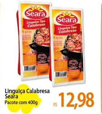 Atacadão Linguiça Calabresa Seara Pacote com 400g oferta