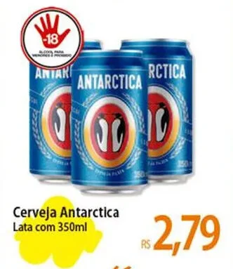 Atacadão Cerveja Antarctica Lata com 350ml oferta