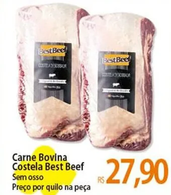 Atacadão Carne Bovina Costela Best Beef Sem osso Preço por quilo na peça oferta