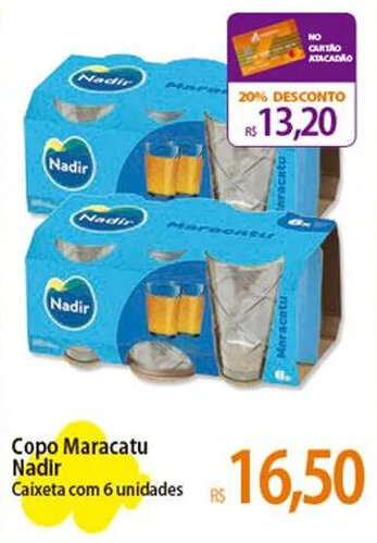 Promoção Jogo De Copos Maracatu Nadir Com 6 Peças barato atacado