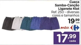 Carrefour Cueca Samba-Canção Liganete Klot Ref. 250 - diversas cores e tamanhos oferta