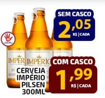 Iquegami Supermercados CERVEJA IMPÉRIO PILSEN 300ML oferta