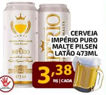 Iquegami Supermercados CERVEJA IMPÉRIO PURO MALTE PILSEN LATÃO 473ML oferta