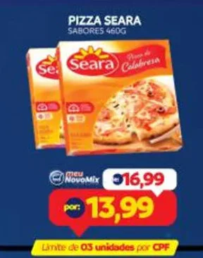 Novo Mix PIZZA SEARA SABORES 460G oferta