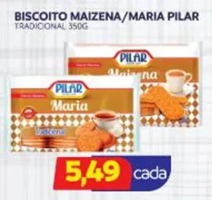 Novo Mix BISCOITO MAIZENA/MARIA PILAR TRADICIONAL 350G oferta