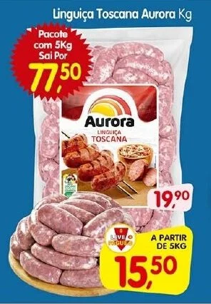 Cercadão Linguiça Toscana Aurora Kg oferta