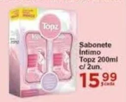 Rossi Supermercado Sabonete Intimo Topz 200ml c/ 2un. oferta