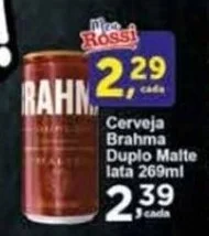 Rossi Supermercado Cerveja Brahma Duplo Malte lata 269ml oferta