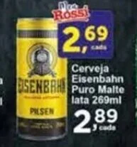 Rossi Supermercado Cerveja Eisenbahn Puro Malte lata 269ml oferta
