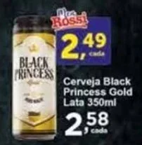 Rossi Supermercado Cerveja Black Princess Gold Lata 350ml oferta