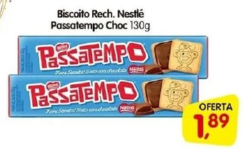 Cercadão Biscoito Rech. Nestlé Passatempo Choc 130g oferta