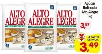 Cercadão Açúcar Refinado Alto Alegre 1kg oferta