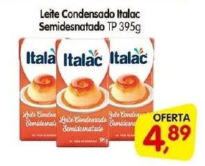 Cercadão Leite Condensado Italac Semidesnatado TP 395g oferta