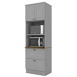 Benoit Torre quente forno e microondas henn c351 com 2 portas e 2 gavetas 221x72x54cm oferta