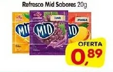 Cercadão Refresco Mid Sabores 20g oferta