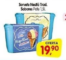 Cercadão Sorvete Nestlé Trad. Sabores Pote 1,5L oferta