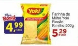 Rossi Supermercado Farinha de Milho Yoki Flocão Kimilho 500g oferta