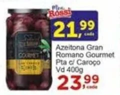 Rossi Supermercado Azeitona Gran Romano Gourmet Pta c/ Caroço Vd 400g oferta