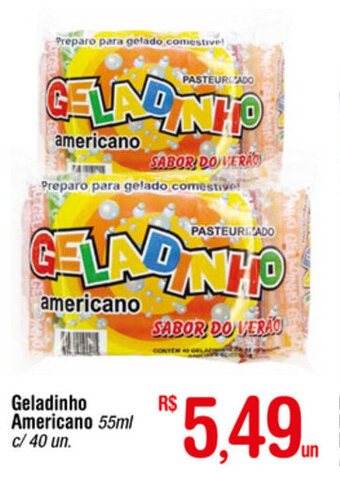 Fort Atacadista Geladinho Americano 55ml c/ 40 oferta