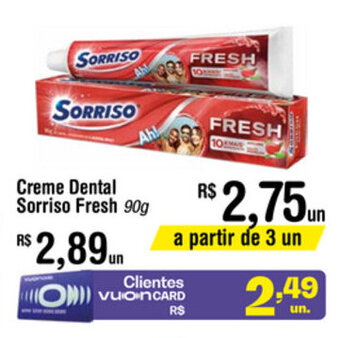 Fort Atacadista Creme Dental Sorriso Fresh 90g oferta