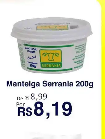 VN Autosserviço Manteiga Serrania 200g oferta