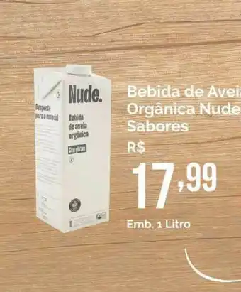 Oba Hortifruti Bebida De Aveia Orgânica Nude Sabores 1L oferta