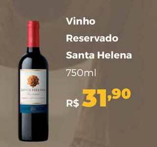 Villarreal Supermercados Vinho Reservado Santa Helena 750ml oferta