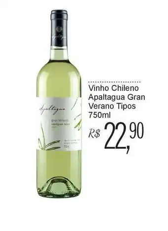 Festval Vinho Chileno Apaltagua Gran Verano Tipos 750ml oferta