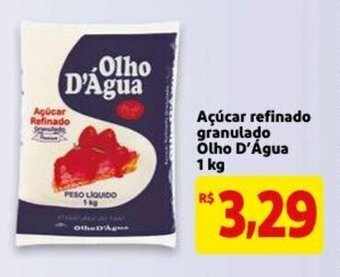 Acucar refinado granulado Olho D'Agua 1kg