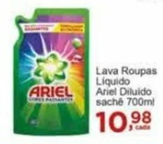 Rossi Supermercado Lava Roupas Liquido Ariel Diluido saché 700ml oferta