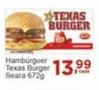 Rossi Supermercado Hamburguer Texas Burger Seara 672g oferta