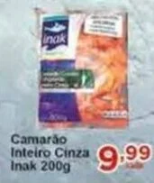 Rossi Supermercado Camarão Inteiro Cinza Inak 200g oferta