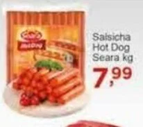 Rossi Supermercado Salsicha Hot Dog Seara kg oferta