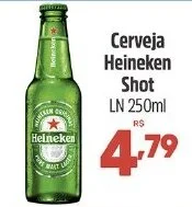 Supermercados Jau Serve Cerveja Heineken Shot LN 250ml oferta