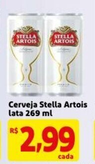 Mercado Extra Cerveja Stella Artois lata 269ml oferta