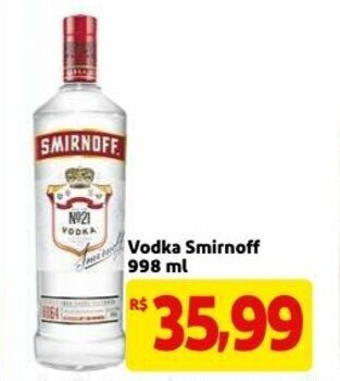 Mercado Extra Vodka Smirnoff 998ml oferta