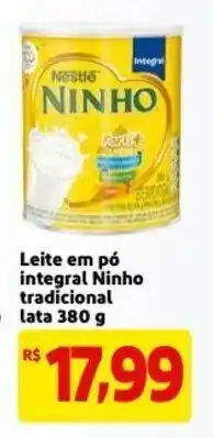 Mercado Extra Leite em po Integral Ninho tradicional lata 380g oferta