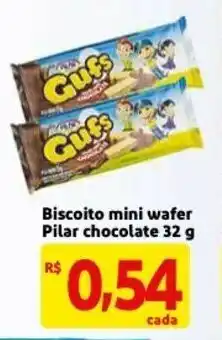 Biscoito mini wafer Pilar chocolate 32g