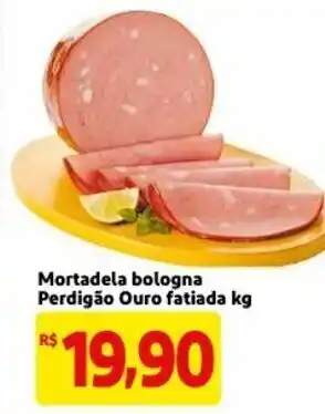 Mercado Extra Mortadela bologna Perdigao Ouro fatiada 1kg oferta